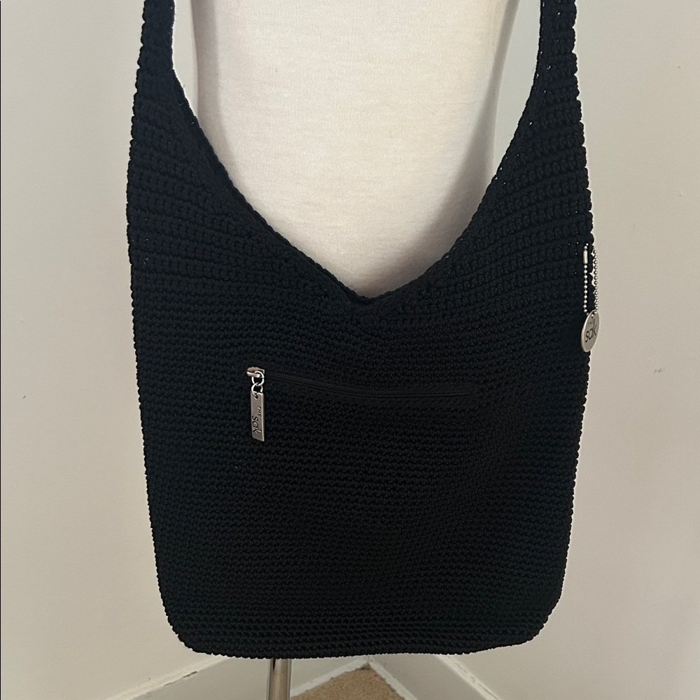The SAK Y2K Black Crochet Shoulder Bag